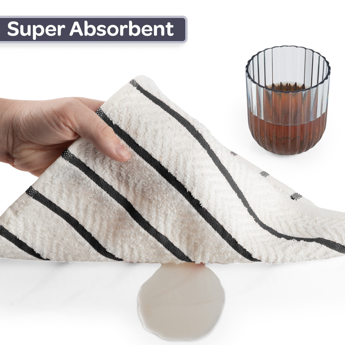 Dish Cloths 16-Pack - 12x12in Dish Cloths for Washing Dishes, Scrubbing, Drying, and Everyday Messes - Soft and Absorbent Cotton Kitchen Towels - Kitchen Towels and Dishcloths Sets by Lavish Home